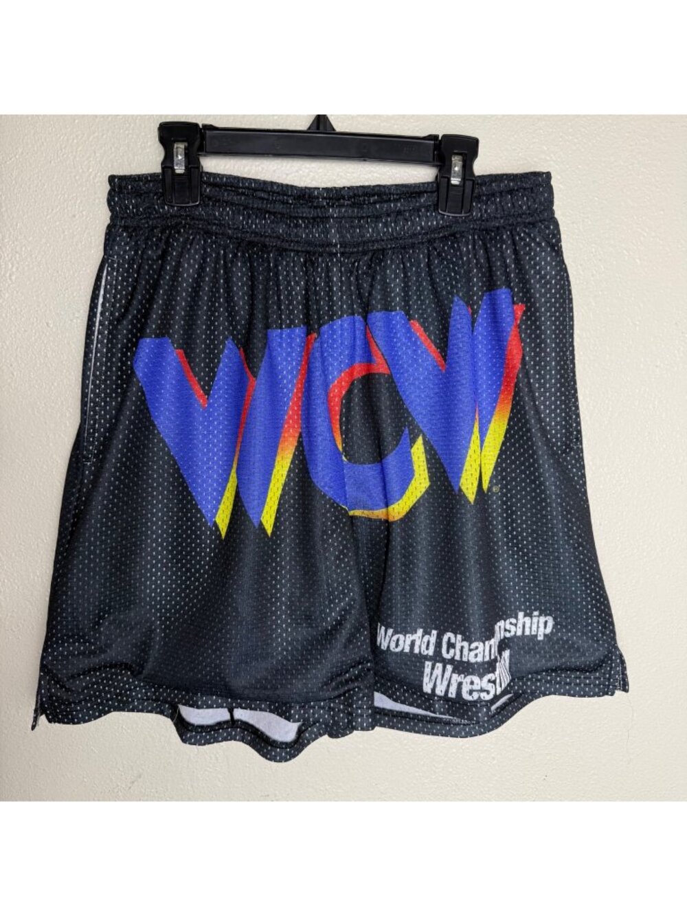 NWOT Chalk Line WCW Wrestling Shorts Black "Where The Big Boys Play" Sz M RARE